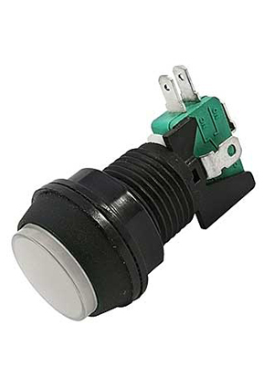 GMSI-7B-C no(nc)+nc(no) white, Кнопка GMSI круглая RUICHI 7B-C с LED подсветкой 12 В, 5 А, 30 мОм, 2