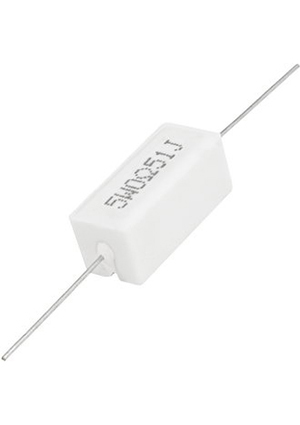 RX27-1 0.51 Ом 5W 5% / SQP5, Мощный постоянный резистор RUICHI RX27-1 0.51 Ом 5W 5% / SQP5, керамо-ц