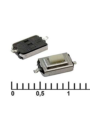 IT-1181A W=0.6mm (6x3x2.5), Тактовая кнопка RUICHI IT-1181A, 8x3.7x2.6 мм, OFF-(ON), 50 мА, 12 В, 10