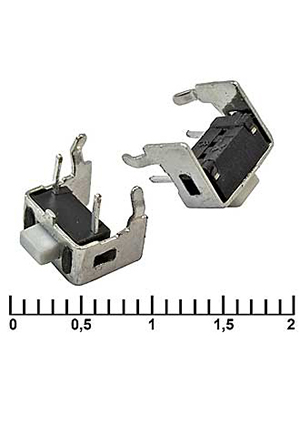 IT-1101VA (6x3x5), Тактовая кнопка RUICHI IT-1101VA, 5x7.3x4.3 мм, OFF-(ON), 50 мА, 12 В, 50 мОм
