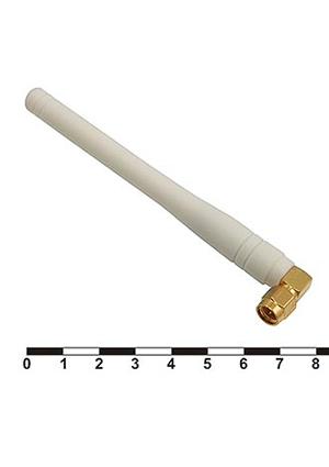 GSM 3db SMA RP white, Антенна GSM RUICHI 3 дБ, 900 МГц, разъём SMA-P угловой, белая