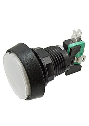GMSI-4B-C no(nc)+nc(no) white, Кнопка GMSI круглая RUICHI 4B-C с LED подсветкой 12 В, 5 А, 30 мОм, 2
