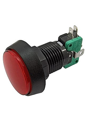 GMSI-4B-C no(nc)+nc(no) red, Кнопка GMSI круглая RUICHI 4B-C с LED подсветкой 12 В, 5 А, 30 мОм, 250