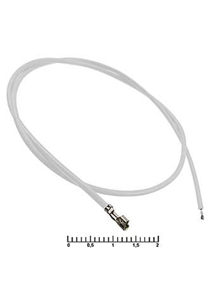 HB 2,00 mm AWG26 0,3m white, Разъём питания низковольтный RUICHI HB шаг 2,00 мм AWG26 0,3m белый, 1