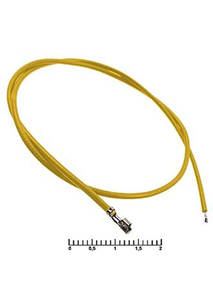 HB 2,00 mm AWG26 0,3m yellow, Разъём питания низковольтный RUICHI HB шаг 2,00 мм AWG26 0,3m желтый,