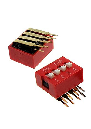 DA04R, DIP-  RUICHI DA04R, 25 , 24 , 50 , 4 (ON-OFF)   2,54 , 6.7