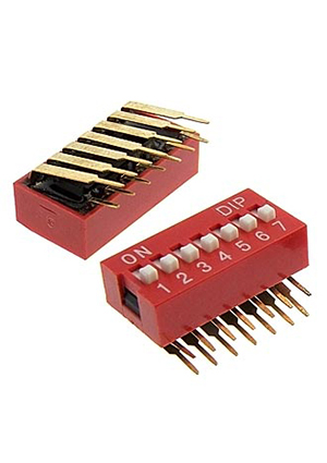 DA07R, DIP-  RUICHI DA07R, 25 , 24 , 50 , 7 (ON-OFF)   2,54 , 6.7