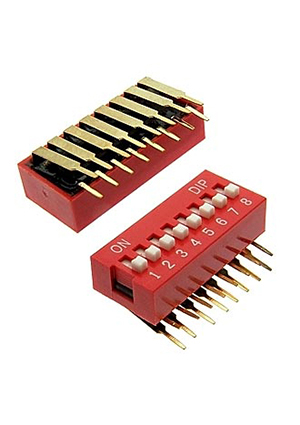 DA08R, DIP-  RUICHI DA08R, 25 , 24 , 50 , 8 (ON-OFF)   2,54 , 6.7