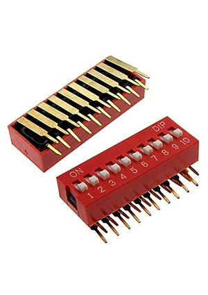 DA10R, DIP-  RUICHI DA10R, 25 , 24 , 50 , 10 (ON-OFF)   2,54 , 6.7