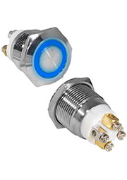 GQ19F-10E/B/N off-(on), Кнопка антивандальная RUICHI GQ19F-10E/B/N, OFF-(ON), рабочая температура -2