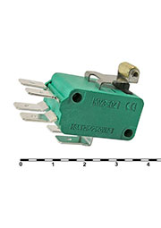 MSW-07-1, Микропереключатель с планкой и роликом RUICHI MSW-07-1, ON-(ON) 6P-2x3, 5 А, 250 В