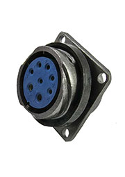 FQ24-8pin ZK, Разъём-розетка быстросъемный цилиндрический RUICHI FQ24-8pin ZK, 8-ми контактный, 25 А