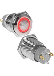 GQ16B-10ZE/J/R/N off-on, Кнопка антивандальная RUICHI GQ16B-10ZE/J/R/N, OFF-ON, рабочая температура