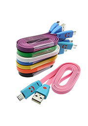 USB to MicroUSB Flat Flash Smile 1m
