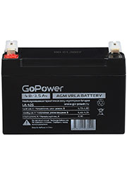  - GoPower LA-4 b 35  b  4V  b 3.5  b Ah  T1  F1 (