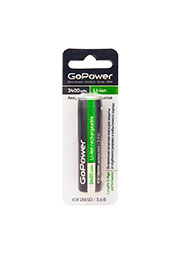 ����������� Li-ion GoPower NCR18650 (Pan. NCR18650B) BL1 3.6V 3400mAh