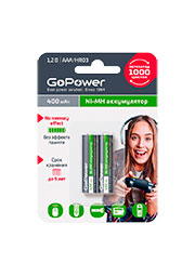  GoPower HR03 AAA BL2 NI-MH 400mAh (2 20 320)