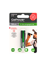 ����������� Li-ion GoPower 14500 AA BL1 3.7V 900mAh �/� ���.����. (1/6