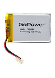 ����������� Li-Pol GoPower LP383454 PK1 3.7V 800mAh �/� (1/10/250)