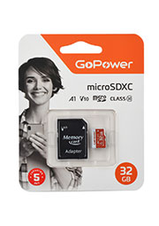   micro b SD  b  GoPower 32GB Class10 UHS-I (U3) 80   V10  