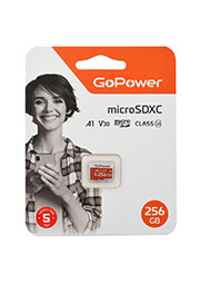   microSD GoPower 256GB Class10 UHS-I (U3) 100 / V30 