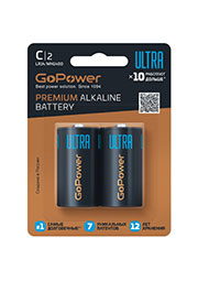 ��������� GoPower ULTRA LR14 C BL2 Alkaline 1.5V (2/12/192)