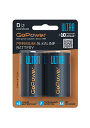 ��������� GoPower ULTRA LR20 D BL2 Alkaline 1.5V (2/12/96)