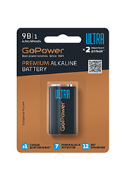 ��������� GoPower ULTRA ����� 6LR61 BL1 Alkaline 9V (1/10/240)