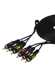 ������ GoPower 3xRCA (m)-3xRCA (m) 5.0� ��� ������ Premium Zip-Lock c