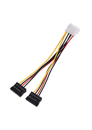������ GoPower MOLEX (f)-2SATA (m) 0.2� PVC RoHS Premium Zip-Lock c ��