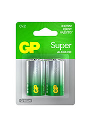 GP 14AA21-2CRSBC2, ��������� GP Super Alkaline G-Tech 14� ����������� C 2 ��. �� ��������