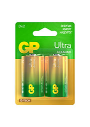 GP 13AUA21-2CRSBC2, ��������� GP Ultra Alkaline G-Tech 13� ����������� D 2 ��. �� ��������