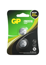GP CR2016-2CRU20, ��������� GP Lithium CR2016 2 ��. � ��������