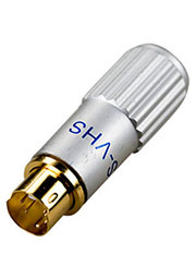 1-418G, разъем mini DIN 4 контакта (s-vhs) штекер металл  позол.  до 7.5мм