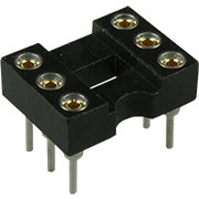 TRS-6, панелька для микросхем DIP 6 контактов узкая (126-306RG)