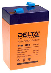 DTM 6045, аккумулятор (DTM604) 6В 4.5Ач 70х47х107
