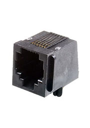 TJ2-6P6C, розетка телеф. на плату тип 2