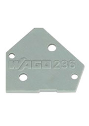 236-100, торцевая пластина для клемм 236 серая