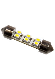 ARL-35MM WHITE, Автолампа белая 12V,(6 LED 3528, SV8.5)