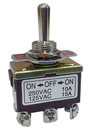 SS-322-3W, тумблер ON-OFF-ON 250В 10А