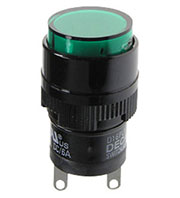 D16PLR1-000GG, индикатор неоновый зеленый 250В 5А