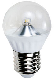 ECOLAMP E27 3W G45-220V WHITE, Св.диод.лампа угол 360 ,цоколь E27,