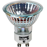 SV-44825, Лампа галогенная с защитным стеклом GU10 51мм 50Вт 220В