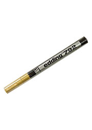 EDDING 792 золотой, лаковый маркер  с круглым наконечником 0.8 мм металлическая оправа