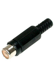 RP-406B-EN, гнездо RCA на кабель черное