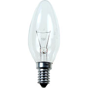 40C1/CL/E14, Лампа  40Вт, свеча прозрачная, цоколь E14