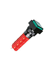 D16LMS1-4ABKG, Переключатель кнопочный без фиксации 250В/5А LED подсветка 24В