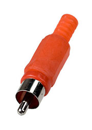 1-200 RD (RP-405), штекер RCA пластик на кабель красный