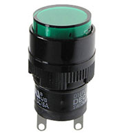 D16PLR1-000JG, индикатор светодиодный зеленый 12В 80мА