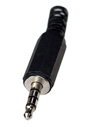 1-070, штекер аудио-видео 3.5мм 4 контакта пластик на кабель